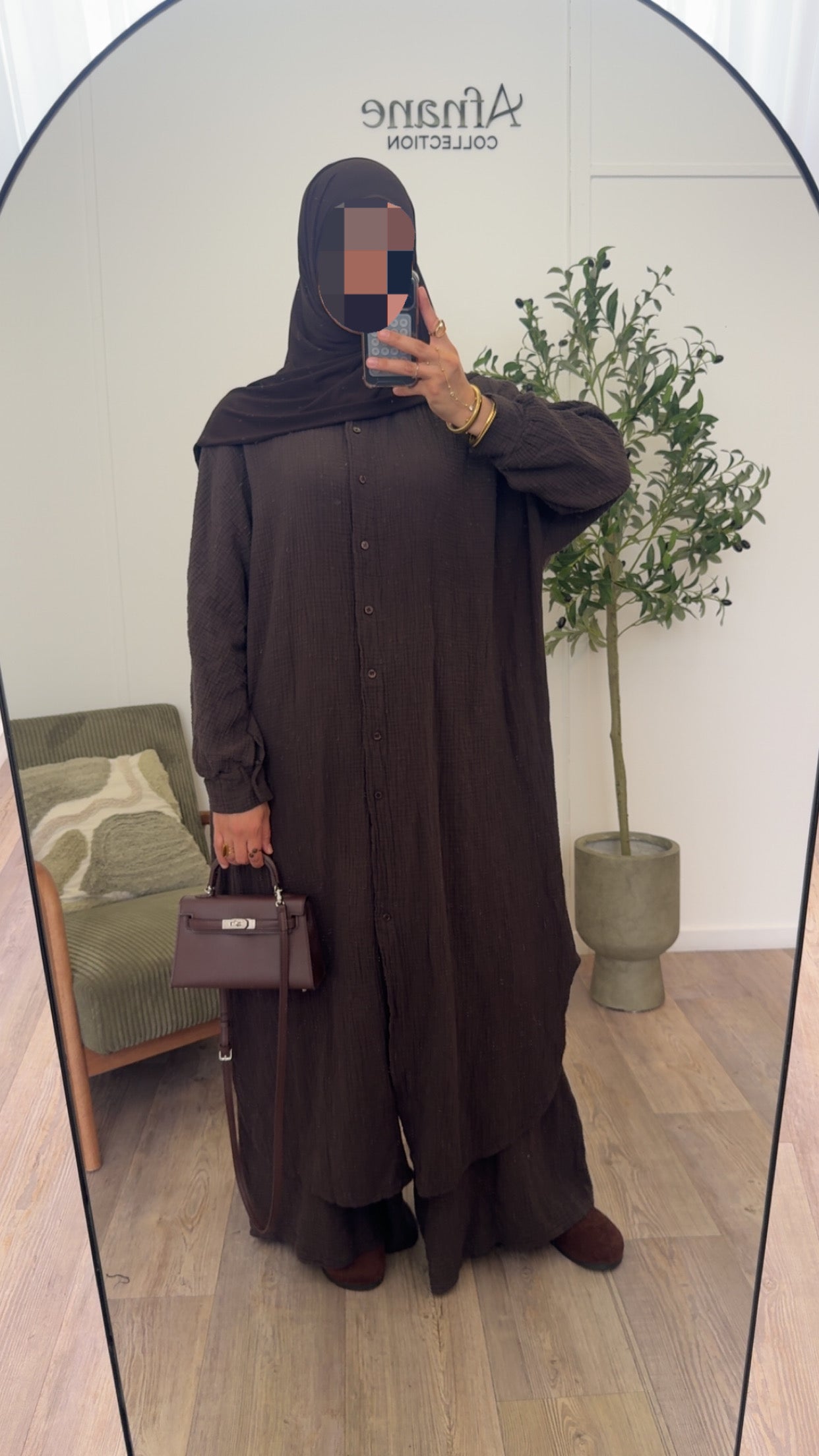Ensemble pantalon en gaz de coton-7