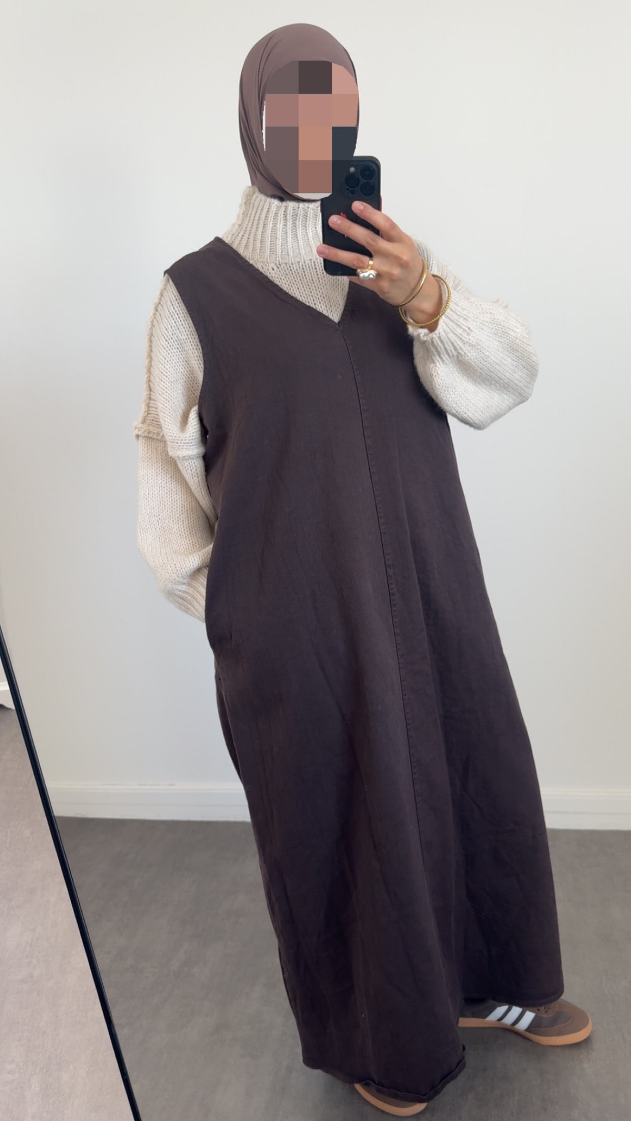 Robe en jean sans manches-2