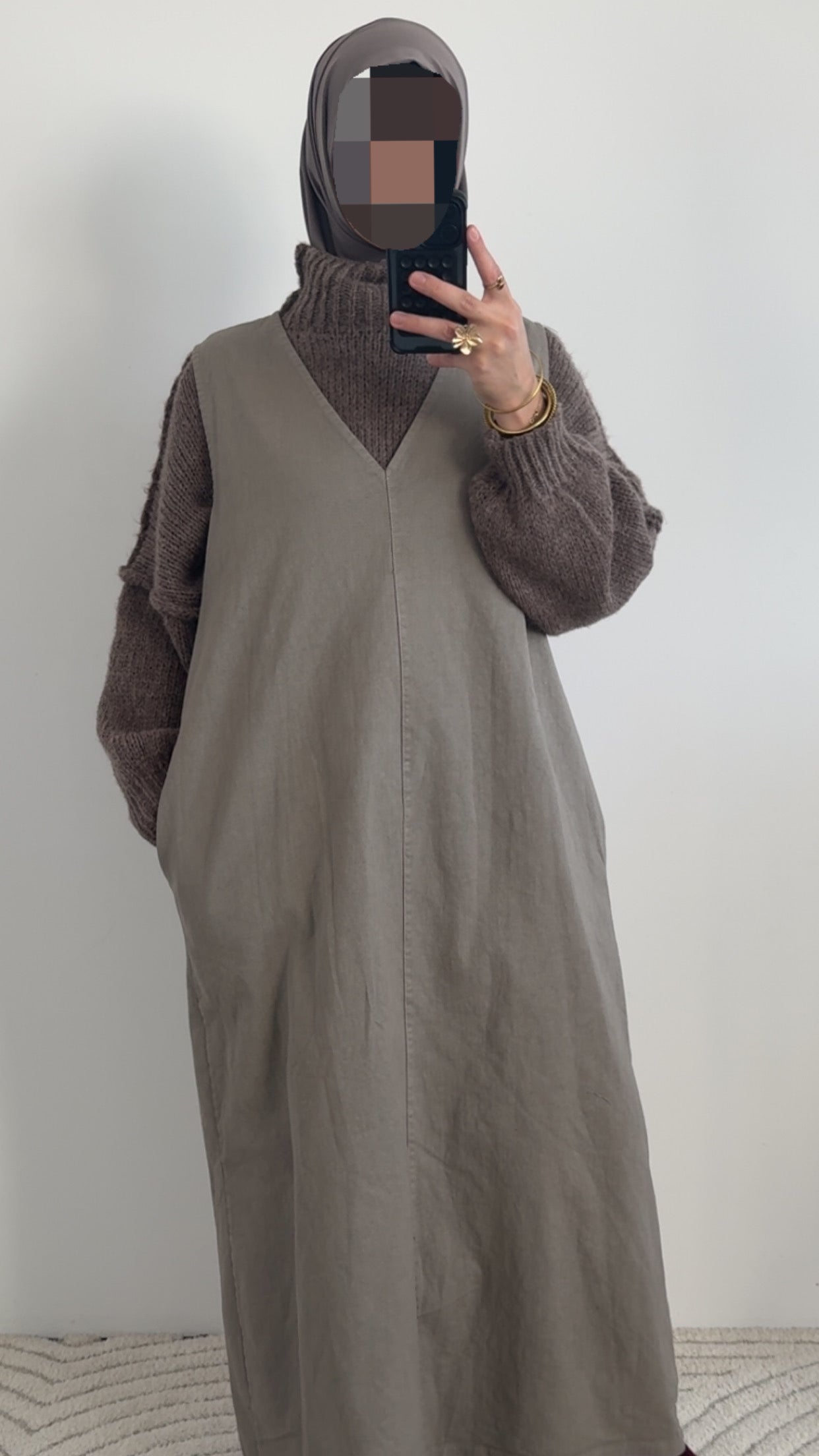Robe en jean sans manches