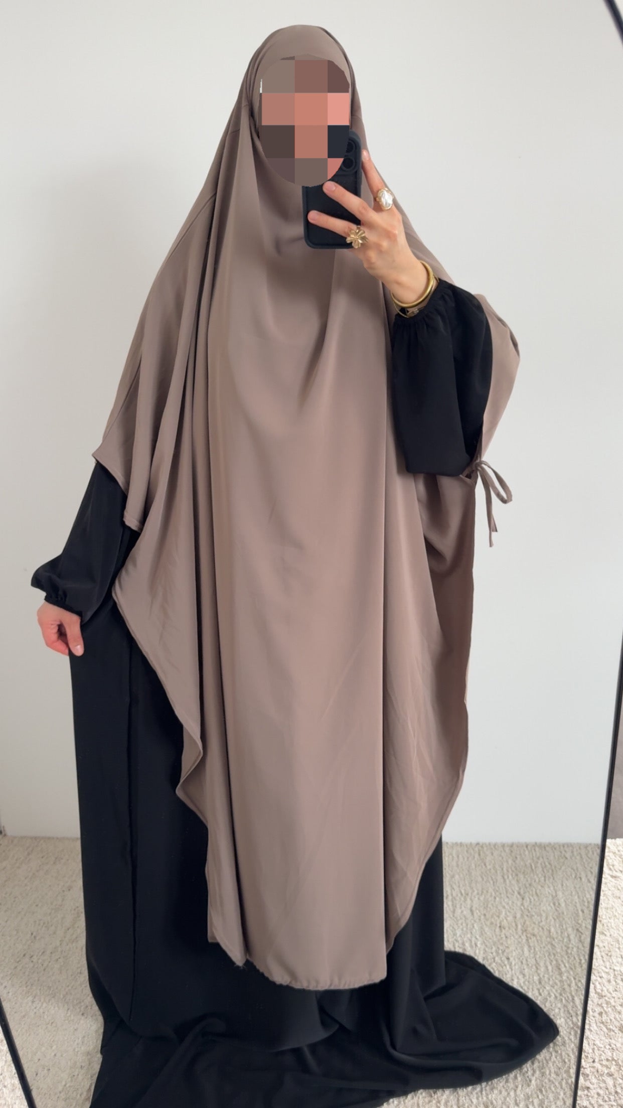 Khimar à nouer sur les côtés
