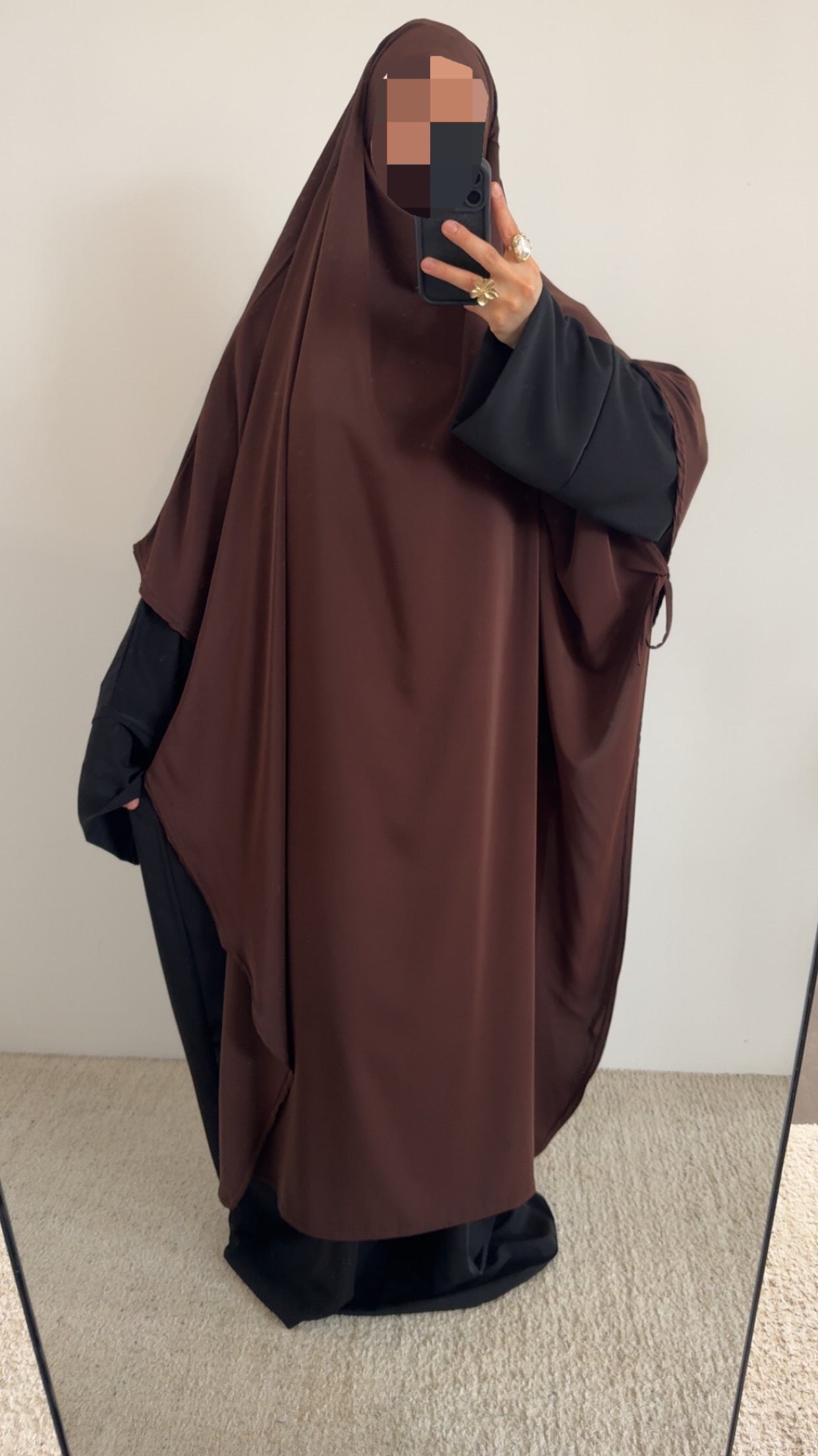 Khimar à nouer sur les côtés-3
