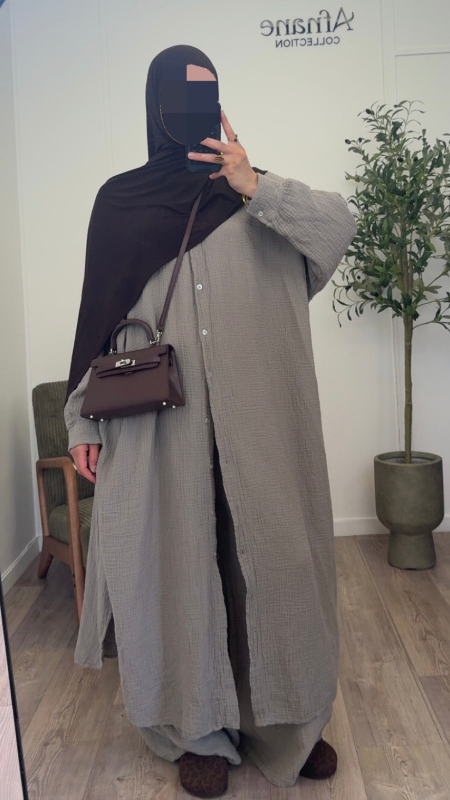 Ensemble pantalon en gaz de coton
