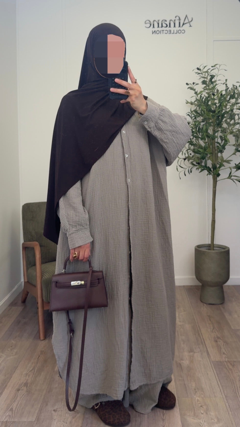 Ensemble pantalon en gaz de coton-3