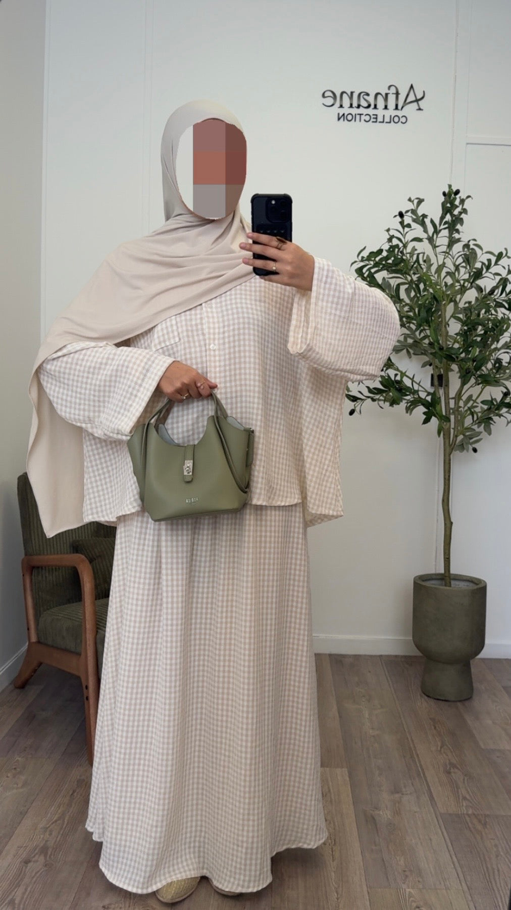 Ensemble jupe Vichy-4