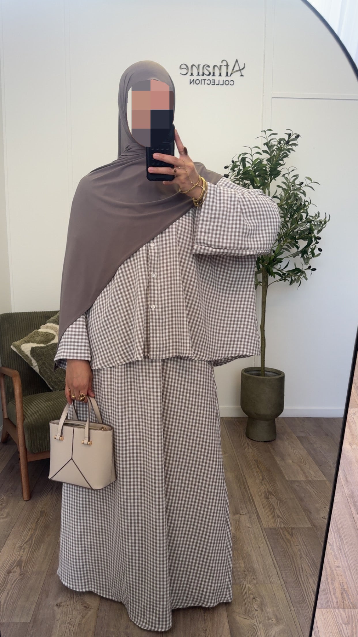 Ensemble jupe Vichy-5