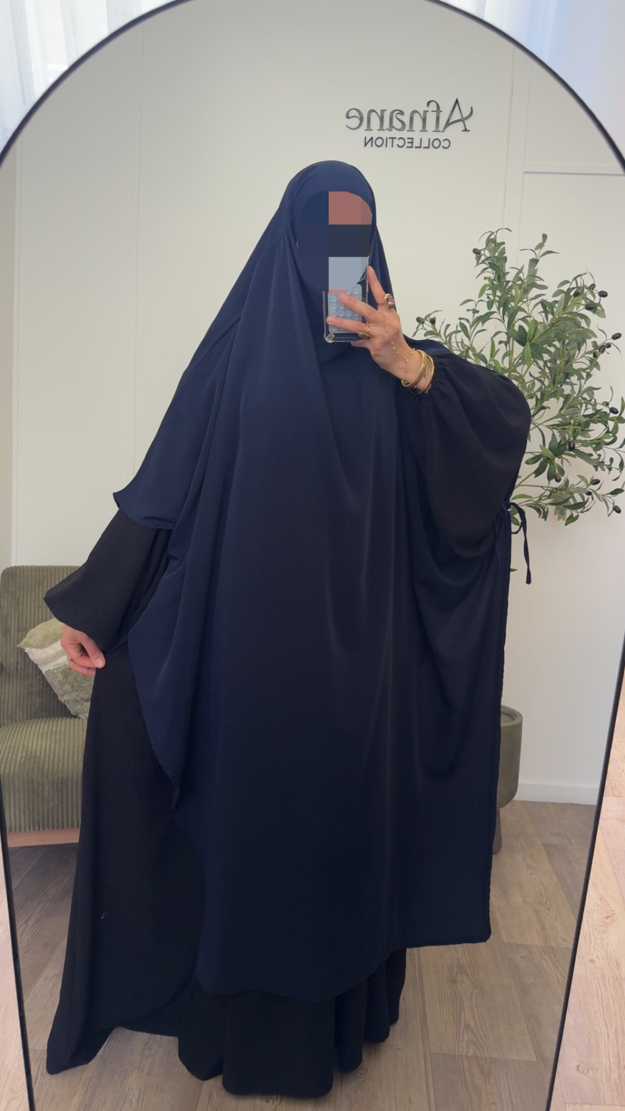 Khimar à nouer sur les côtés-4