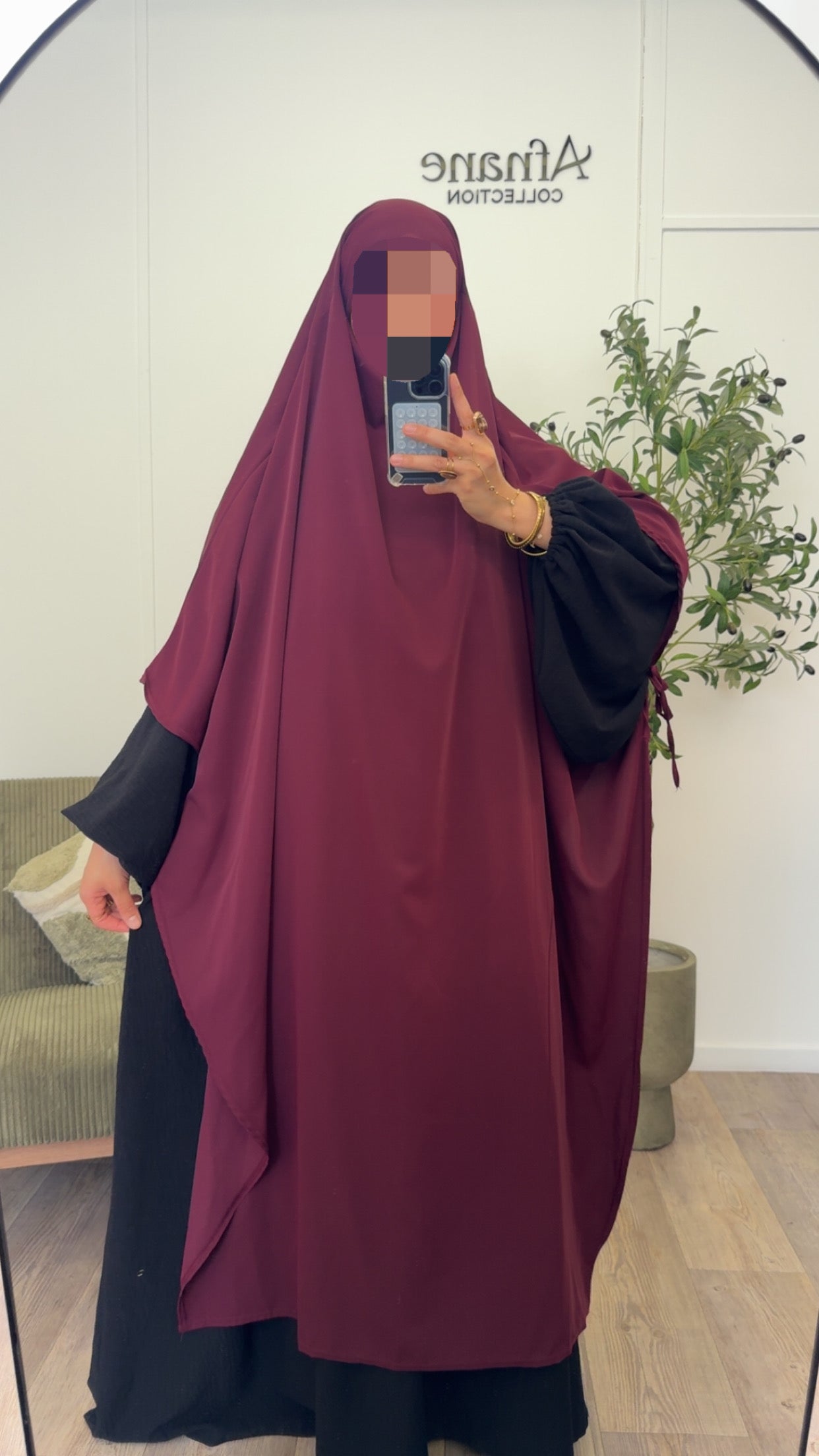 Khimar à nouer sur les côtés-5