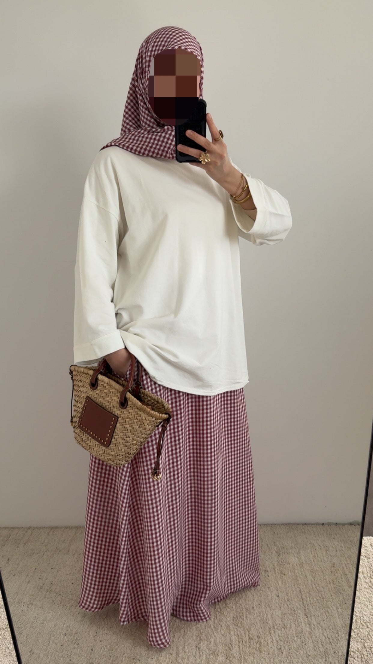Jupe + voile à carreaux-2