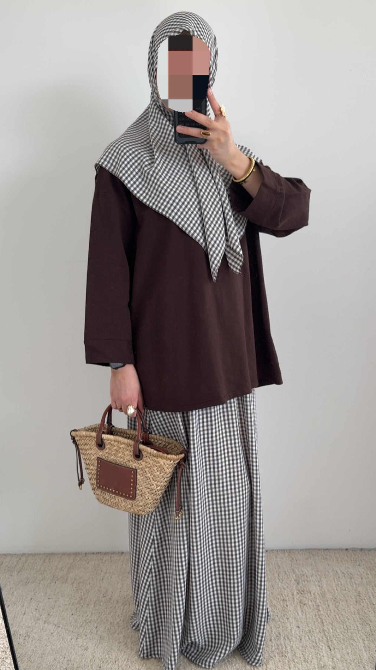 Jupe + voile à carreaux-9