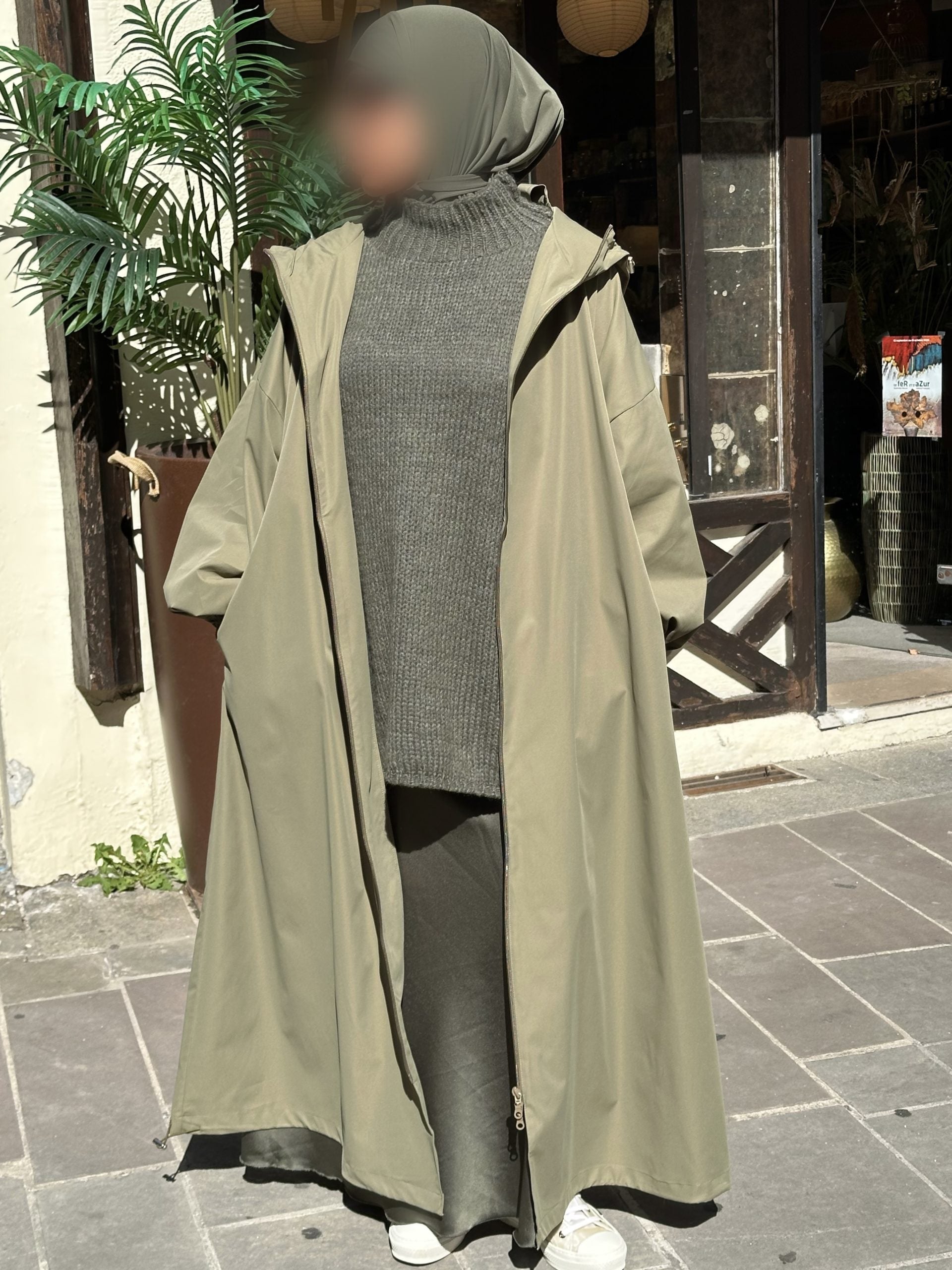 Parka longue coupe vent