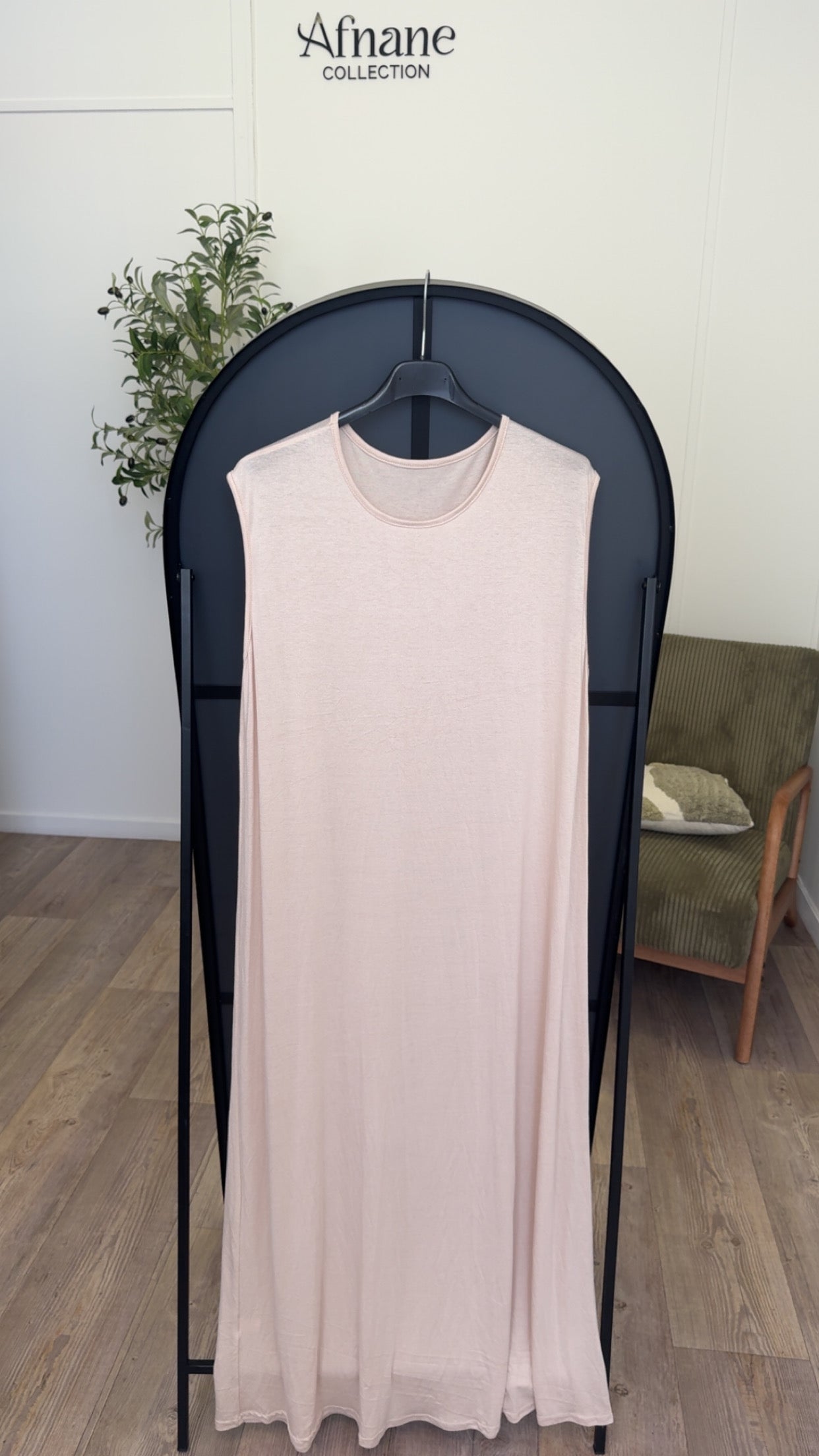 Robe sans manches viscose